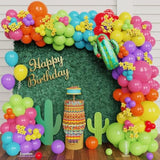 146pcs Fiesta Balloon Arch Kit - Cactus, Llama & Taco Decor for Cinco de Mayo
