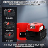 Usb Charger Adapter For Milwaukee M18 Lithium Battery, Led Work Light With Dual Usb Charger And 12V Dc Port,Power Source Supply For 14.4-20V Max Lithium-Ion Battery