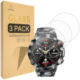 Screen Protector Compatible With Glonhi K59 Pro/Siemorl St19 / Lige St19 / Esfoe St19 / Lige K59, K59 / St19 1.43" Smartwatch [Tempered Glass] [3-Pack] [Japan Glass With 9H Hardness]