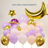 Two The Moon Balloons Arch Garland Girl Outer Space Party Decorations With Moon And Star Foil Balloons Pastel Pink Purple Balloon For Twinkle Little Star Baby Shower