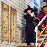 Wizards Porch Signs Magical Wizard Banner Door Sign Sets 47.2 X 11.8 Inch Halloween Hanging Banner Decorations For House Door Backdrop Photography Birthday Party Supplies