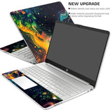 Laptop Skin Decal Hp 15.6" - Hippie, Laptop Cover Sticker, No Cutting Required, No Bubble, Waterproof, Scratch Resistant - Including Wide Screen And Wrist Pad