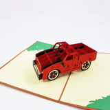 Red Truck Pop Up Birthday Card, Thank You Card, Love Card, Graduation Card, Anniversary Card, Just Because, Romantic Cards For Man, Woman, Lady (Red Truck Pop Up Card)