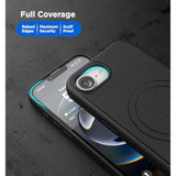 Thin Armor For Iphone 16E Case With Belt Clip (Compatible With Magsafe), Slim Flexible Magnetic Cover With Rotating Holster (Matte Black)