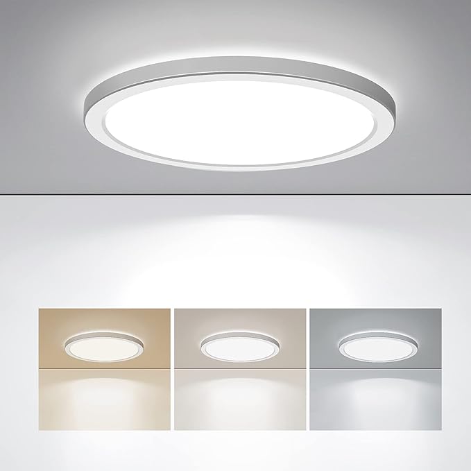 9 Inch LED Flush Mount Ceiling Light 18W 3CCT Ultra Thin White Fixture