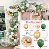 139pcs Olive Green Balloon Arch Kit Latex Balloon Garland for Party Decorations