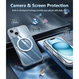 For Iphone 15-Plus Phone Case: For Iphone 14 Plus Case Shockproof Magnetic Cell Phone Cover, Anti Yellowing Drop Proof Protective Phonecase- 6.7 Inch (Clear)