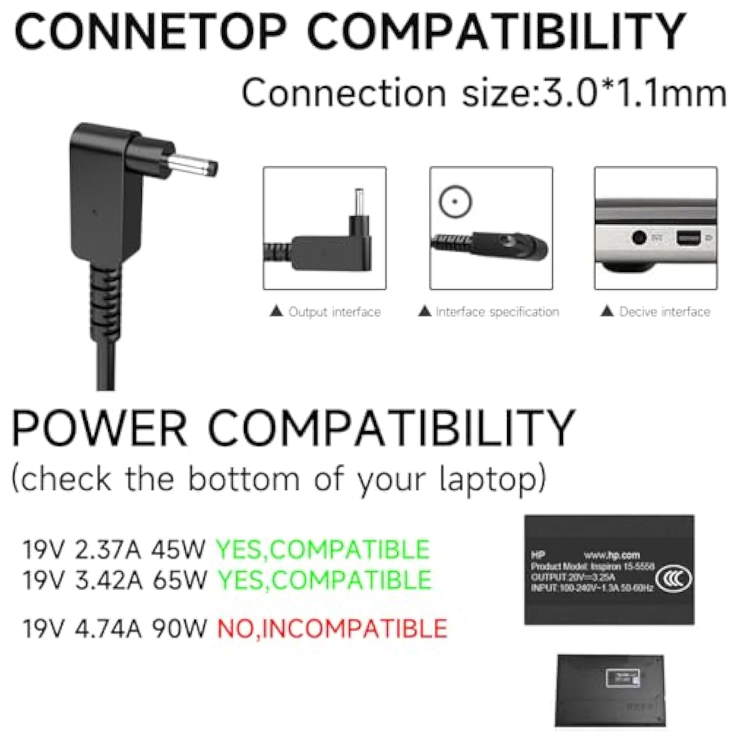 N15Q8 Laptop Charger For Acer Chromebook Cb3 Cb5 Cb3-431 Cb3-532 Cb5-132T 15 C