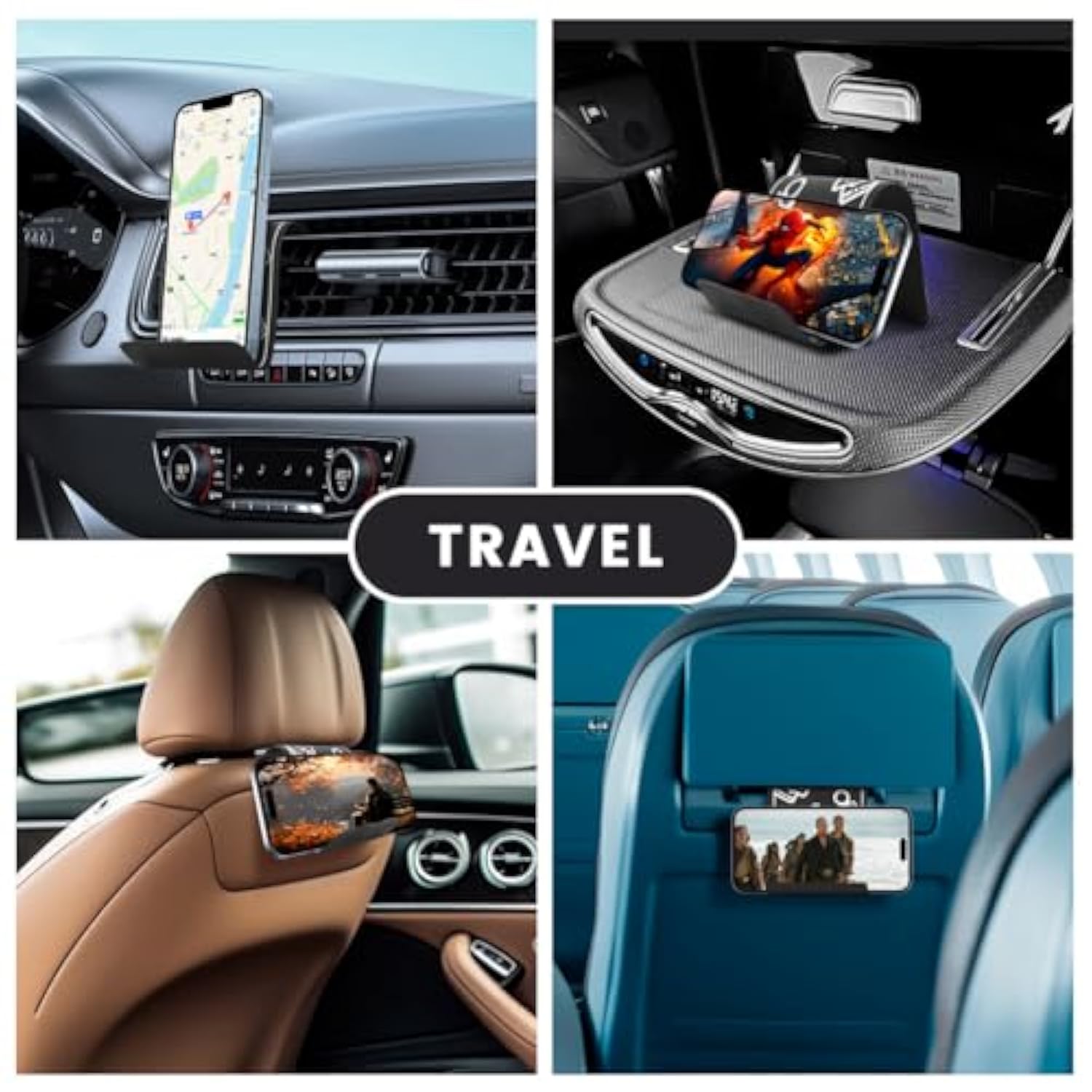 Airplane Travel Essentials: Flex Flap Phone Holder & Stand for Flights & Calls