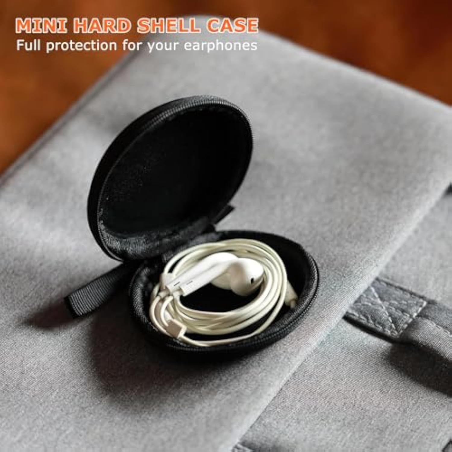 2 Pcs Mini-Portable Hard Shell Earbuds Case For Apple Earpods Headphones Usb-C Wired Ear Buds, For Samsung Galaxy Wired Earbuds, For Jbl Endurance Run 2, Travel Case For Earphones And Earplugs