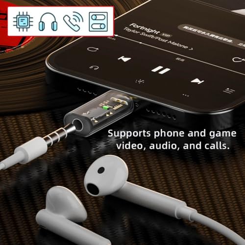 2pcs/lot Audio Adapter Type C USB-C to 3.5mm Audio AUX & MIC Sound Card 16bit 48kHz Adapter Compatible with Laptop Tablet Phone