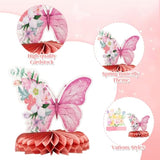 10 Pcs Butterfly Centerpieces For Tables Spring Butterfly Flowers Theme Table Decorations, Butterfly Honeycomb Table Centerpiece For Birthday Party Baby Shower Decor