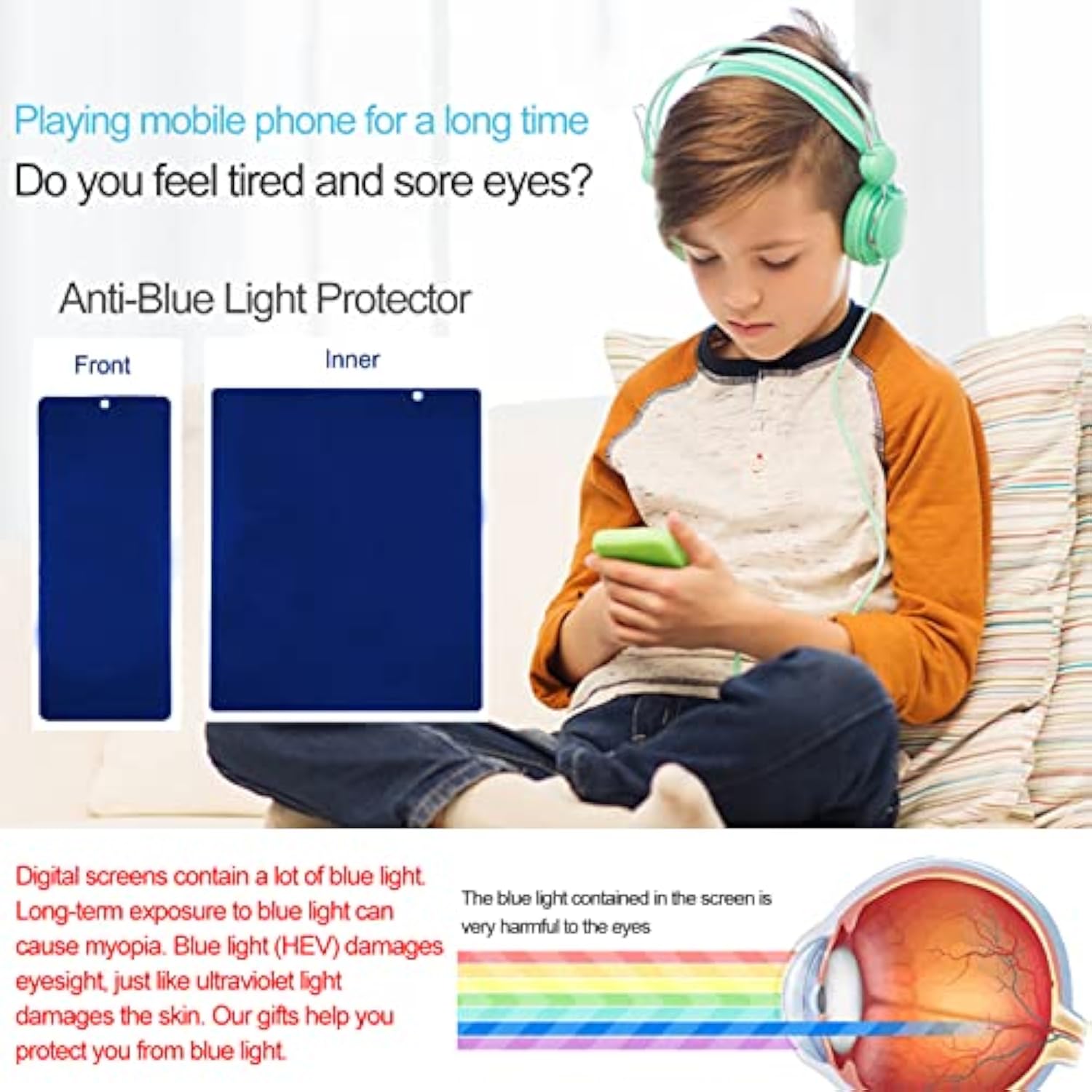 For Samsung Galaxy Z Fold 5 Privacy Screen Protector(Front+Inner), With (Outer+Inner) Anti-Blue Light Screen Protector For Z Fold 5(Hd 4Pcs)