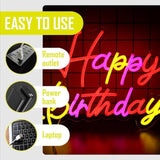Happy Birthday Neon Signs For Wall Decor?Led Neon Light For Bedroom?Christmas Birthday Party Decorations Gifts