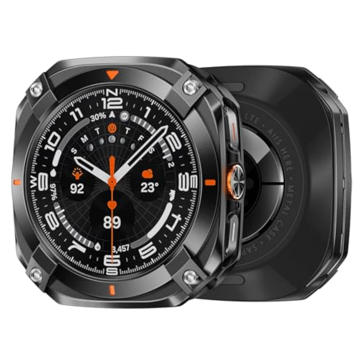 Metal Case For Samsung Galaxy Watch Ultra (2025/2024), Rugged Stainless Steel Protective Bezel With Back Cover, Bumper Cover For Samsung Galaxy Ultra Watch 47Mm (Multiple Colors)