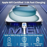 ?Apple Mfi Certified?Iphone 17 Car Carplay Charger Usb C Cable Fast Charging, 3Pack 6Ft 100W Usb C To Usb C Cord Type C Charging Cord For Iphone 17/17 Air/17 Pro/17 Pro Max/16/16 Pro/15/Ipad