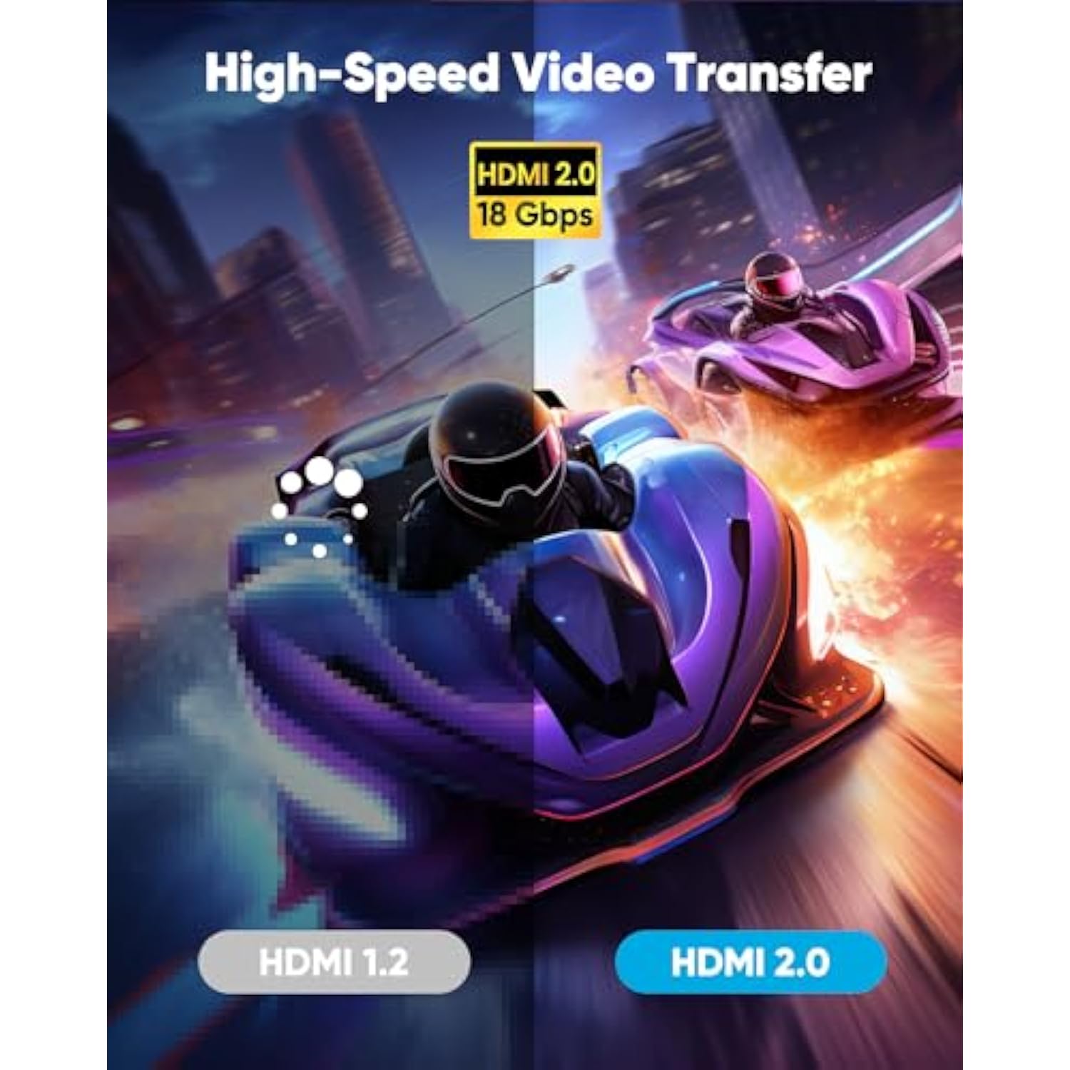 4K Long Hdmi Cable 50Ft/15M, In-Wall Cl3 Rated Hdmi Cable 2.0 Support (Hdr10 8