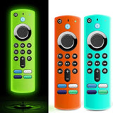 (3 Pack) Fire Stick Remote Cover For Alexa Voice Remote 3Rd Gen, Replacement Case For Fire Tv Stick 4K Streaming Device (Glow Green&Sky Blue&Orange)