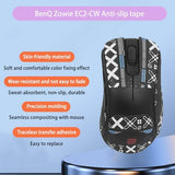 Mouse Grip Tape Full Coverage For Benq Zowie Ec2-Cw Ergonomic Gaming Mouse, Mouse Anti Slip Grip Tape,Self-Adhesive Precut Sweat-Resistant Professional Mice Upgrade Kit(Black)