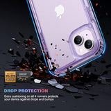 Designed For 14 Case, Full Body Rugged Case With Built-In Touch Sensitive Anti-Scratch Screen Protector, With Camera Lens Protector For 14 6.1" (Clear Purple)