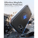Esr For Iphone 16E Case, 23 Ft -Grade Drop Protection, Heavy Duty Magnetic Phone Case, Compatible With Magsafe Accessories, Cyber Series, Black