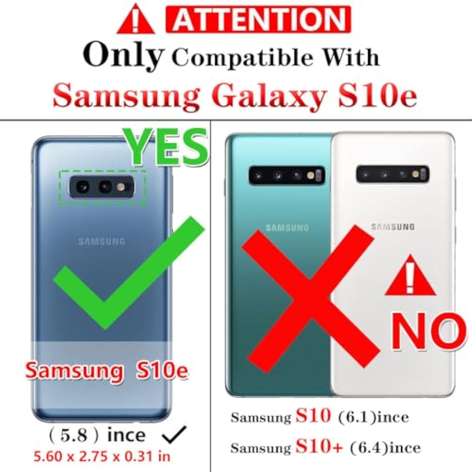 For Samsung Galaxy S10E Case: Galaxy S10E With Screen Protector - Military Grade Protective Cases With Finger Ring Holder Kickstand For Samsung S10E(Red)