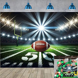 Football Stadium Night Backdrop Bowl Night Spotlight Football Field Photography Background Adults Kids Baby Shower Sport Birthday Party Decorations Banner Photo Props (7x5FT)