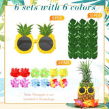 6 Sets Christmas Pineapple Table Centerpieces Luau Party Table Decorations Tropical Decor For Beach Summer Party