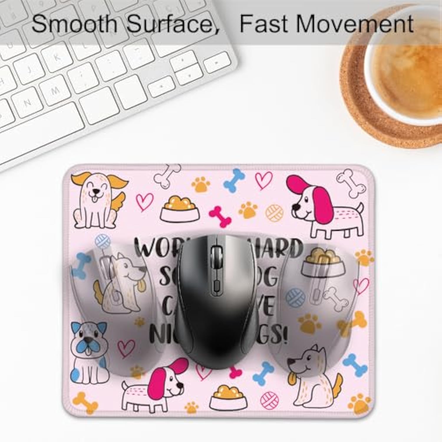 I Work Hard So My Dog Can Have Nice Things Funny Mouse Pad For Desk, Dog Lover Gifts, Cute Mousepad Gifts For Dog Mom Friend, Office Gifts For Colleagues Pet Lover, New Job Gifts For Intern