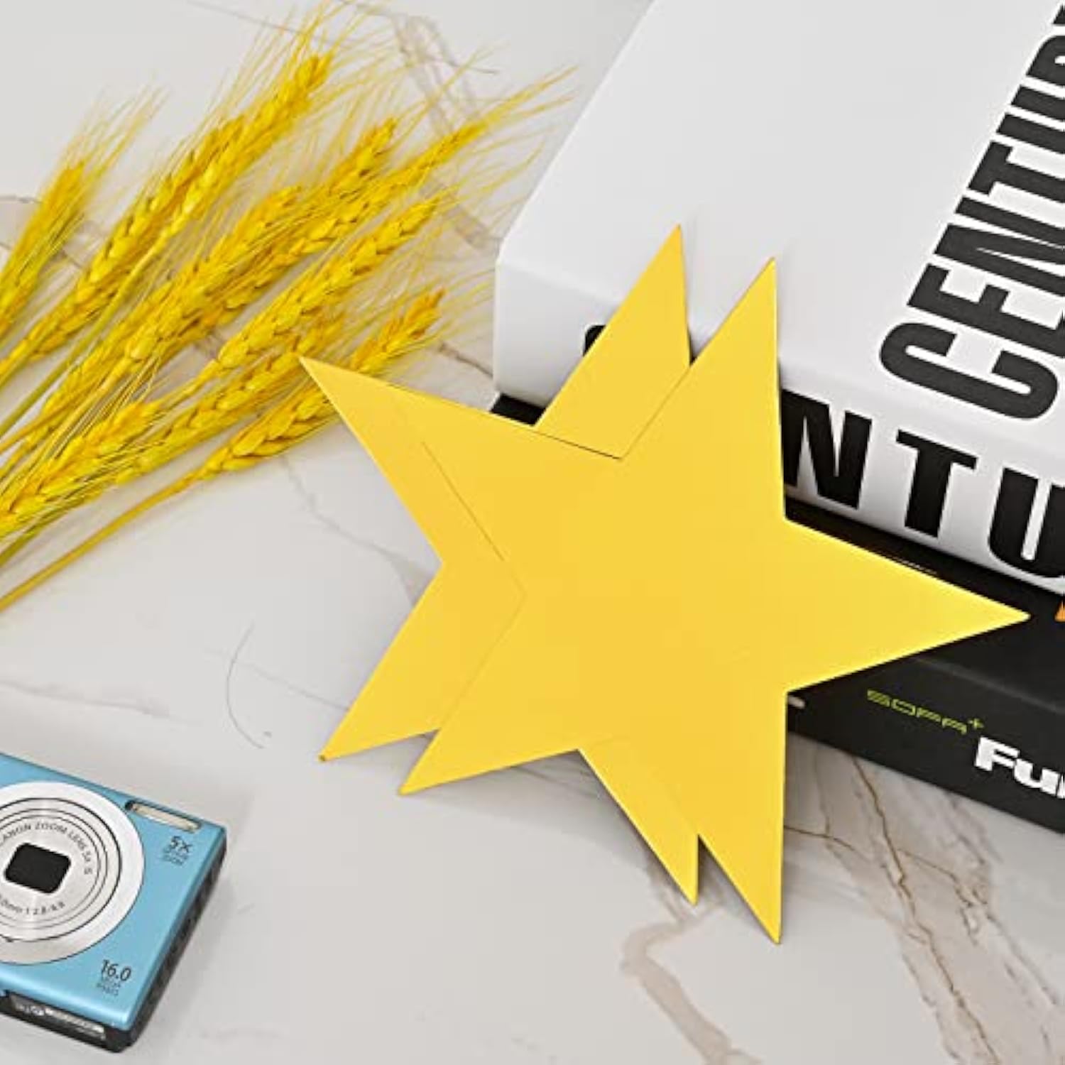 40 Pcs Metallic Star Cutouts Double Printed Paper Stars Decoration For Wedding Movie Night Party Supplies Bulletin Board Classroom Wall Decorations (Gold)