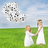 25Pcs Cow Balloons, White, Latex, Farm Animal Decoration, Boys Birthday Party Supplies