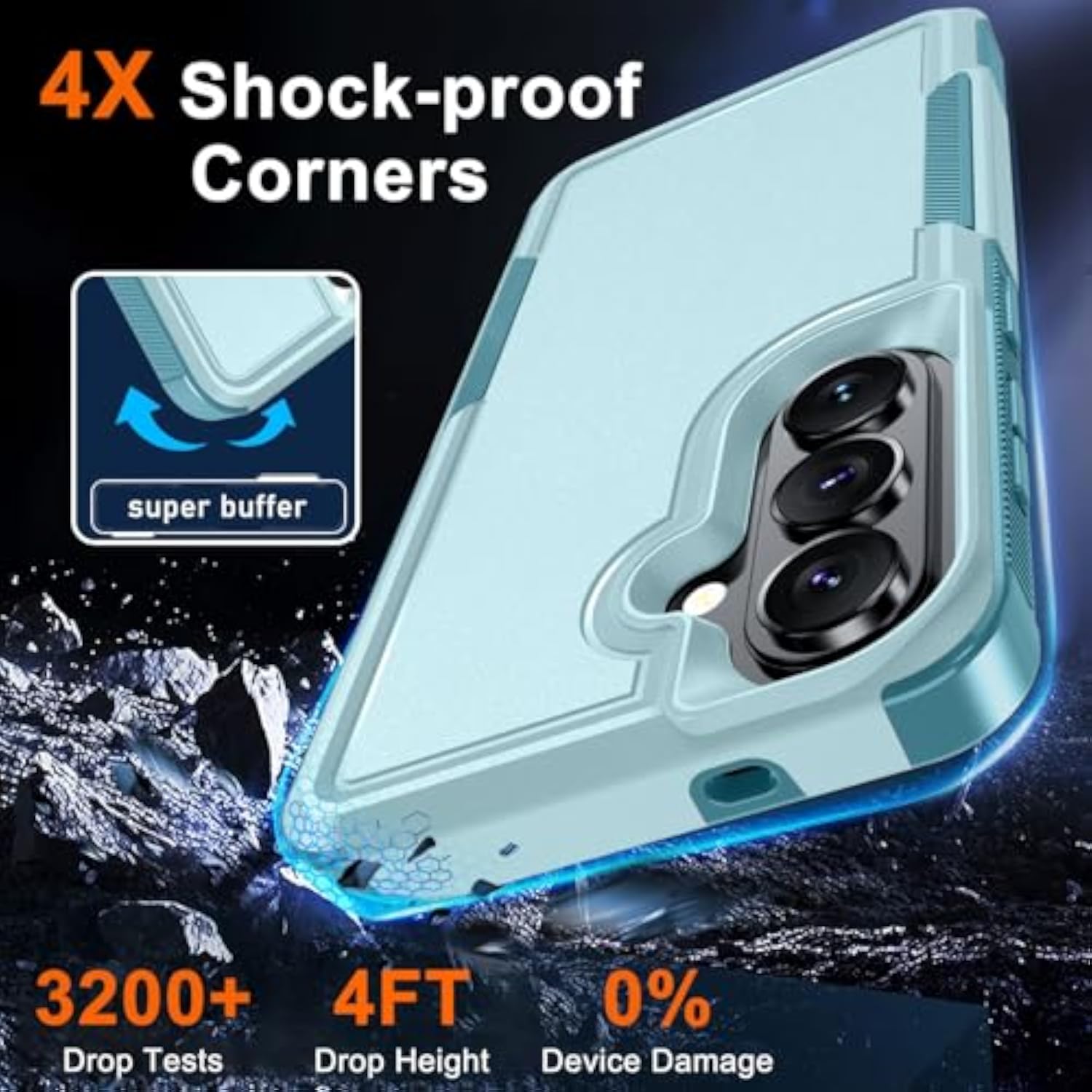 Mint Green Military Grade Phone Case for Samsung Galaxy S26