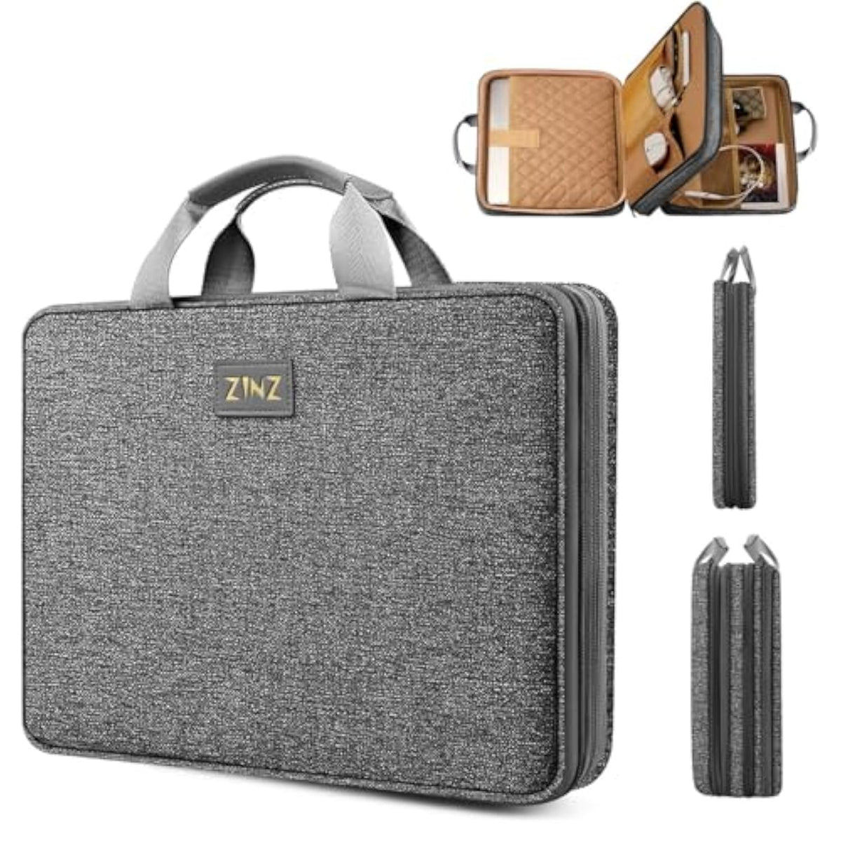 Slim Expandable Laptop Case 15.6 Inch Sleeve Upgraded Protective Durable Recycled Carrying Case Compatible With Macbook 15" & 16" And Most 15" 15.6" 16" Notebook,D01G01