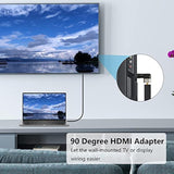 90 Degree Hdmi Adapter, Gold-Plated Connectors, Supports 4K@60Hz, Wide Compati