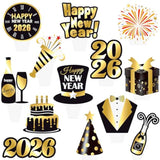 48pcs New Year 2026 Countdown Clock Cupcake Toppers Party Decor