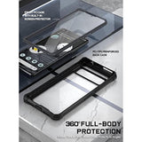 Guardian Case Compatible With Pixel 7 Pro 5G, Builtin Screen Protector Work With Fingerprint Id, Full Body Hybrid Shockproof Protective Rugged Clear Bumper Cover Case, Black/Clear