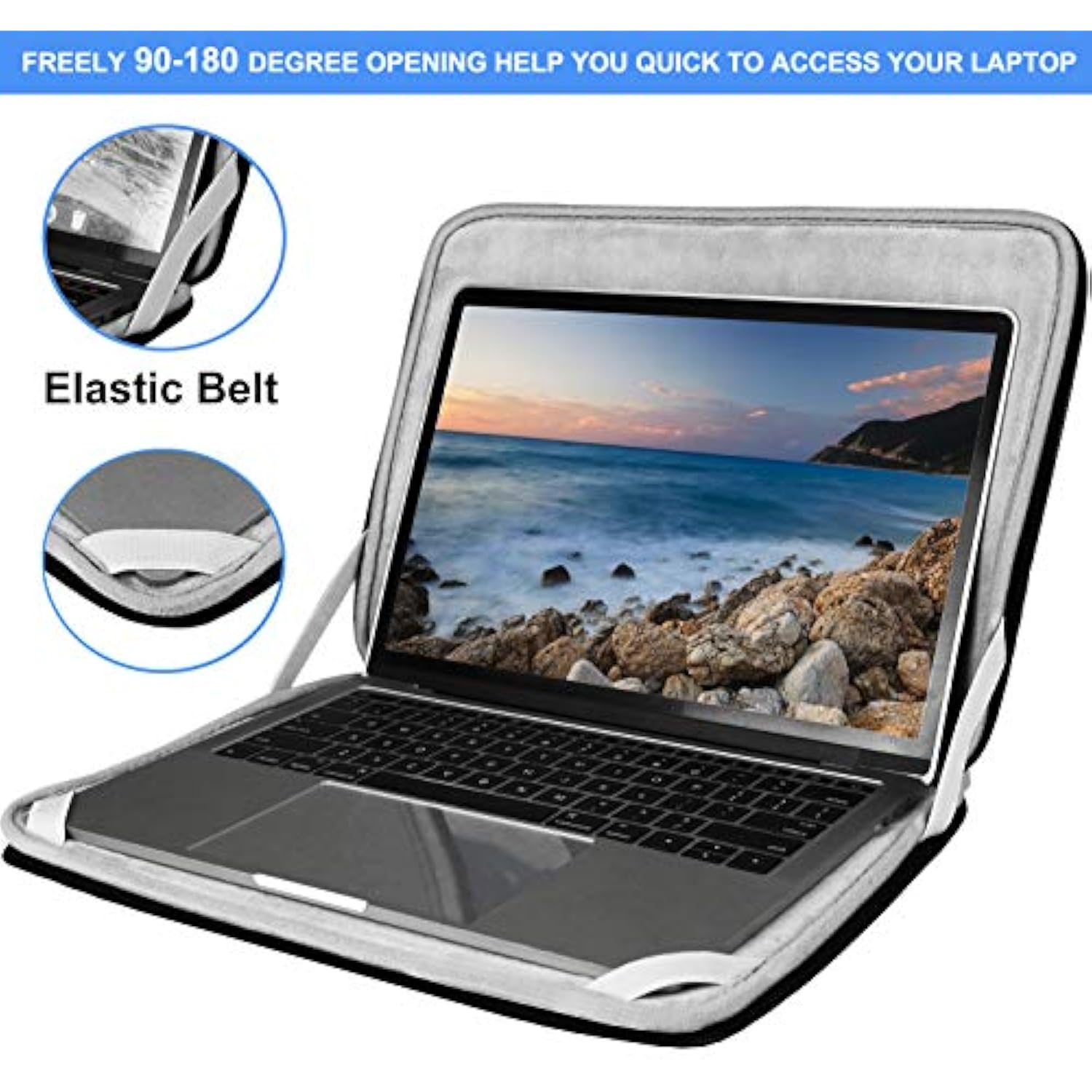Laptop Sleeve 15.6 Inch, Durable Shockproof Protective Cover Flip Case Briefcase Carrying Computer Bag Case Compatible With 15.6 Inch Hp, Asus, Lenovo, Acer, Notebook, Computer, Black
