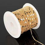 10 Meters Light Gold Chains For Jewelry Making, 18K Gold Plated Brass Flat Heart Curb Link Chain Women Necklace Bracelet Diy Jewelry Chains Bulk