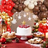 Reindeer Balloon Arch Kit 136pcs Red Brown Gold Balloons for Christmas Party Decor