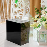 Black Acrylic Wedding Card Box Clear Diy Card Boxes Gift Card Box Money Box Holder For Wedding Reception Anniversary Birthday Party Baby Shower Graduation Decorations (10 X 10 X 5.5 Inch)