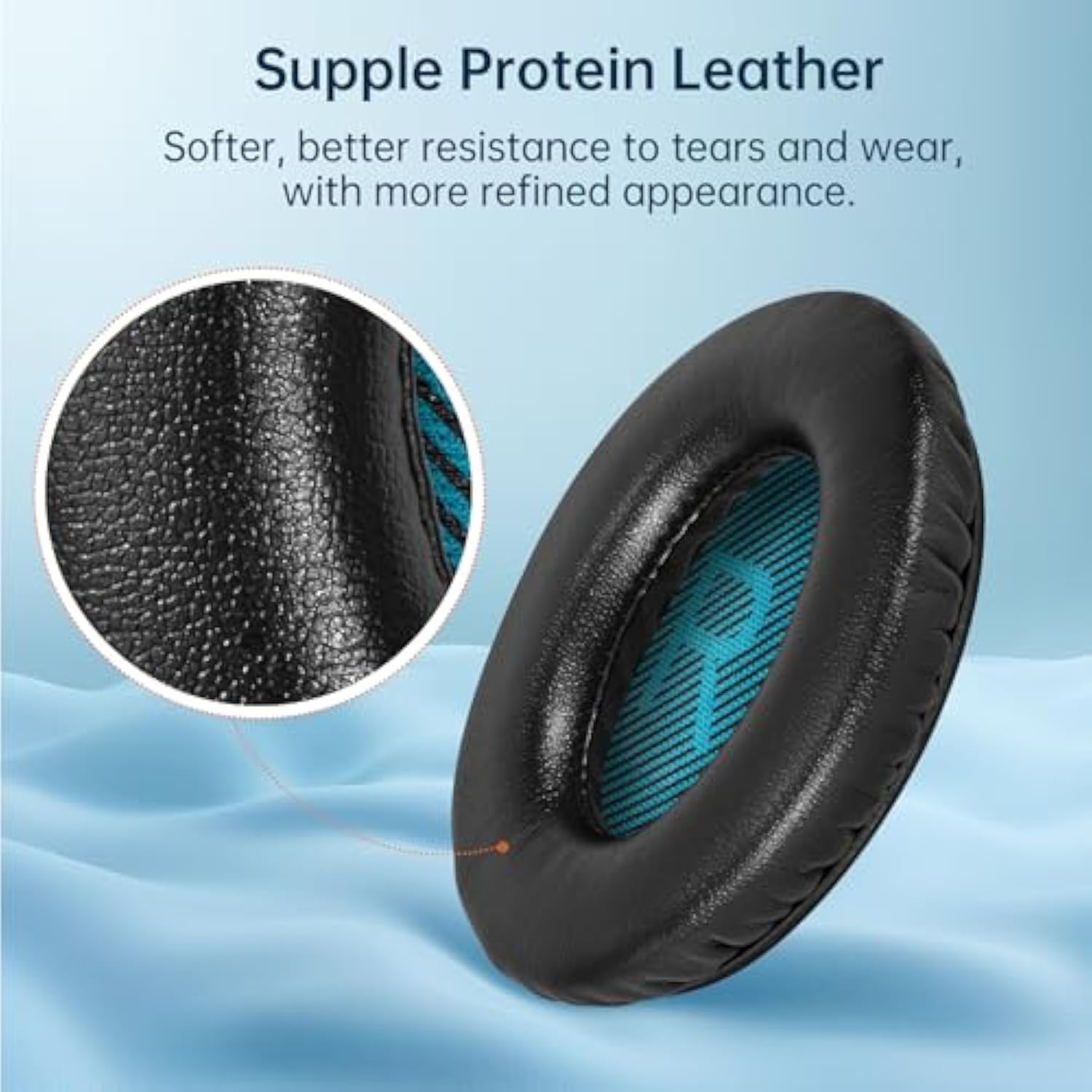 Replacement Ear-Pads For Bose Quiet-Comfort Qc 35 (Ii) 25 15 2 Headphones, Tear-Proof Cushion For Qc35 (Ii) Ae2 Qc25 Qc15 Qc2 Soundtrue/Soundlink Ae2I / Ae2W Around-Ear Headphones (Black)
