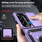Samsung Galaxy A26 5G Case with Camera Lens Cover, 10 FT Military Grade Drop Protection, Magnetic Ring Holder Kickstand Protective Phone Case, Lavender