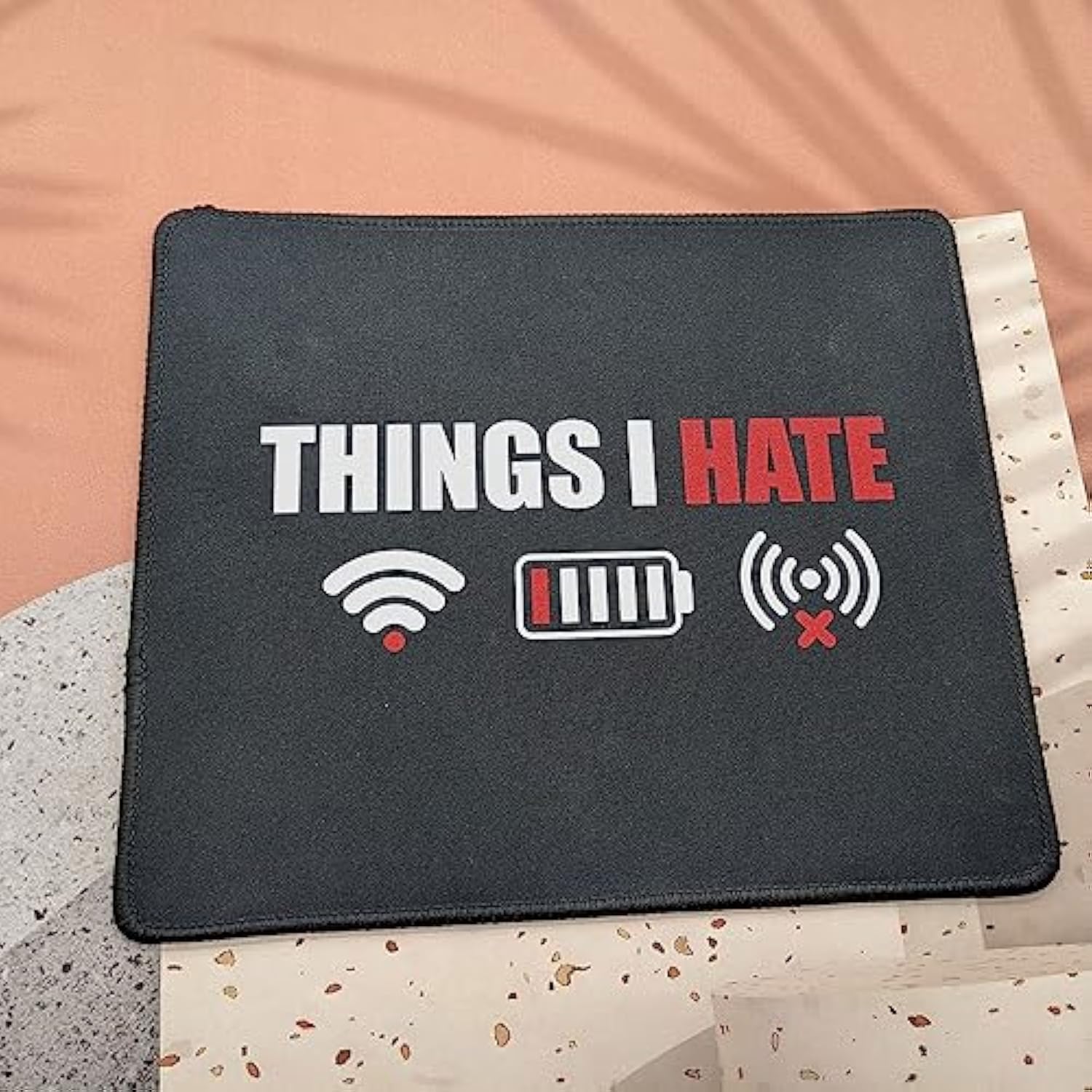Things I Hate Mouse Pad Programmer Gamer Fun Gift Idea - 9.5 X 7.8 Inch Mouse Mat - Funny Computer Nerd Gift Video Gamer Joke Men