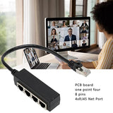 Rj45 Ethernet Splitter Cable, 8 Pin Rj45 1 Male To 4 X Female Port Lan Etherne