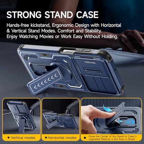 for  Galaxy A16/ A17/ A26 Case with 2 Pack Screen Protector, Slide Camera Lens Cover, Kickstand & Lanyard Strap, Dual Layer Shockproof