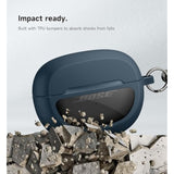 Navy Shockproof Protective Case Cover for Bose Ultra Open Earbuds 2024 with Carabiner