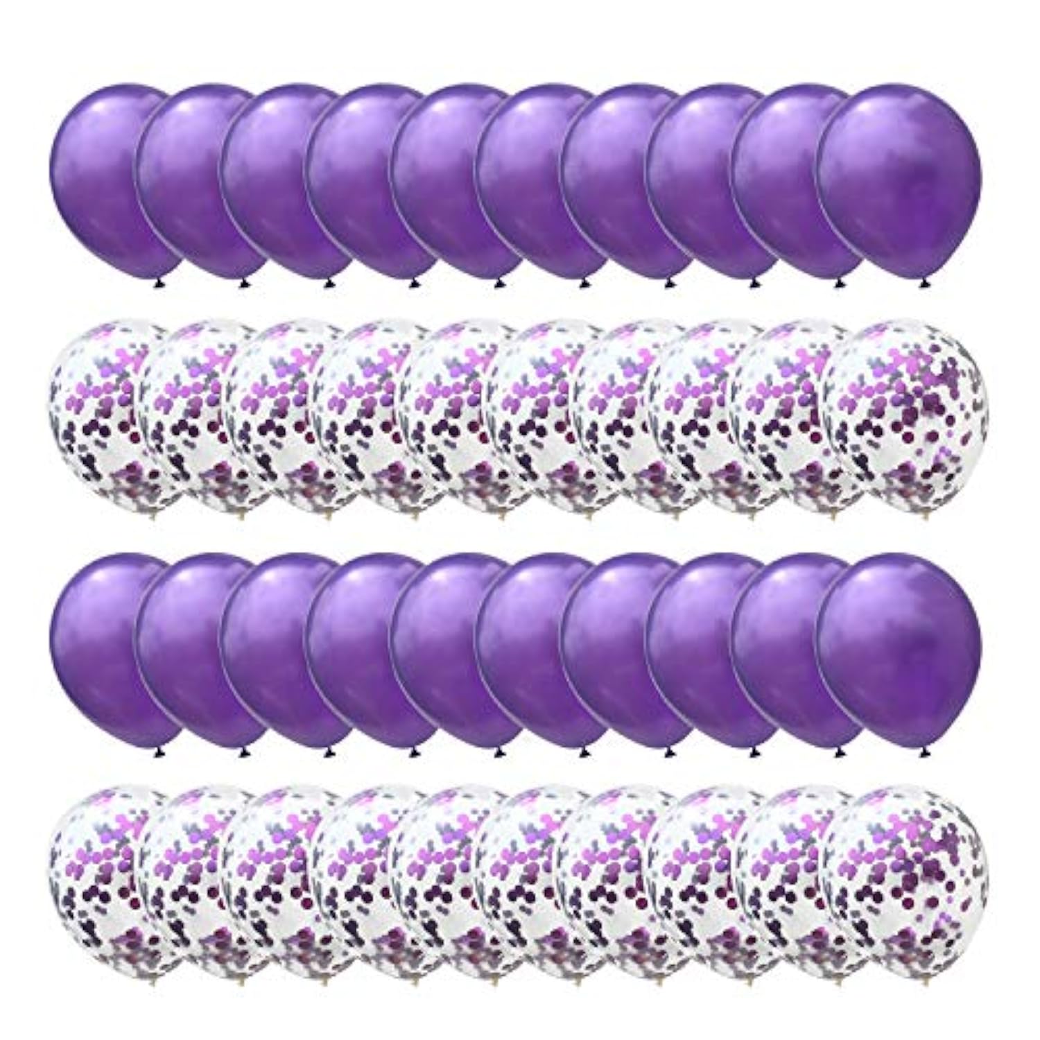 Metallic Purple Balloons And Confetti Balloons For Wedding Bridal Show