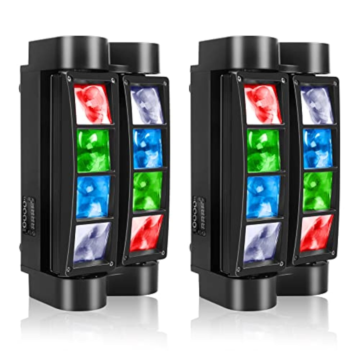 Spider Moving Head Light 8X10W Leds Beam Dj Lights Rgbw Sound Activated And Dmx-512 Control For Party Pub Festival Disco Show Wedding Event Stage Lighting - 2 Packs