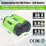 5.0Ah Lithium Battery Replacement For Ego 56V Battery Ba1400, Compatible With Ego Battery 56V Tools And Chargers