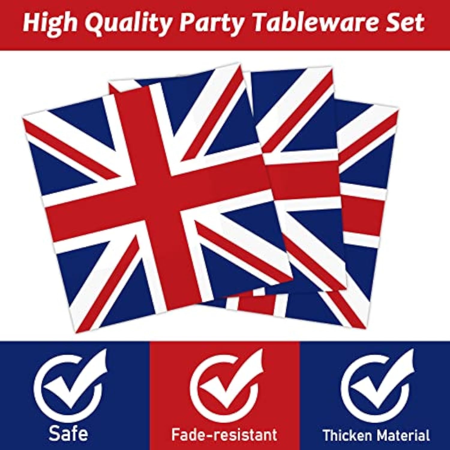 96 Pcs Britain Uk England Flag Birthday Party Paper Plate And Napkins British Flag Party Supplies Tableware Union Jack Party Decorations Paper Plate Napkin Fork For Party Favors 24 Guests